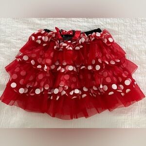Minnie Mouse Red Polka Dot Tulle Ruffle Skirt